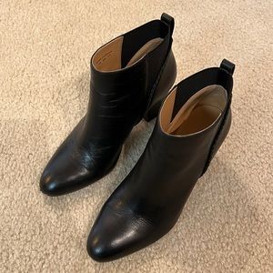 Jack Rogers Black Leather Ankle Booties